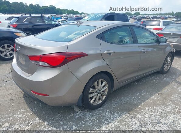 5NPDH4AE3GH746936 2016 HYUNDAI ELANTRA Gray უკანა მარჯვენა