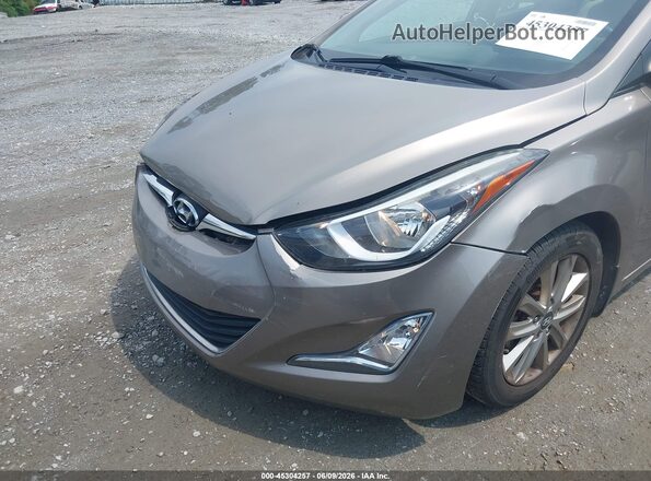 5NPDH4AE3GH746936 2016 HYUNDAI ELANTRA Gray წინა ხედი