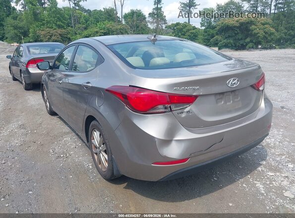 5NPDH4AE3GH746936 2016 HYUNDAI ELANTRA Gray უკანა მარცხენა