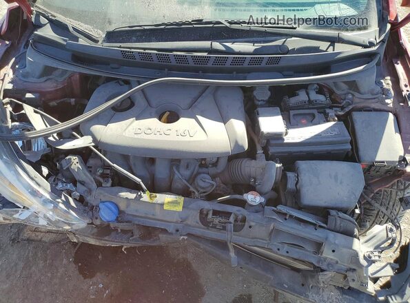 5NPDH4AE3GH748167 2016 HYUNDAI ELANTRA Red უკანა სალონის ხედი