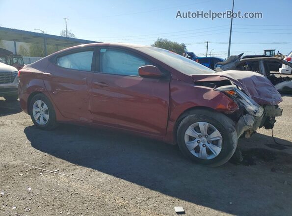 5NPDH4AE3GH748167 2016 HYUNDAI ELANTRA Red წინა მარჯვენა