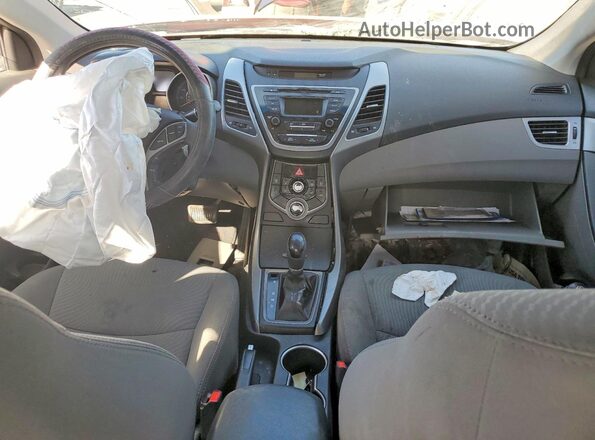 5NPDH4AE3GH748167 2016 HYUNDAI ELANTRA Red წინა პანელის ხედი