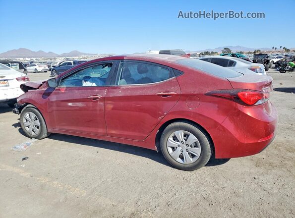 5NPDH4AE3GH748167 2016 HYUNDAI ELANTRA Red უკანა მარცხენა