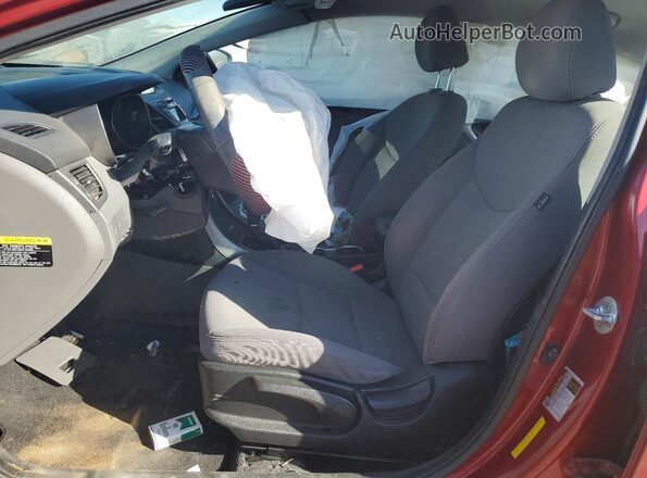 5NPDH4AE3GH748167 2016 HYUNDAI ELANTRA Red წინა სალონის ხედი