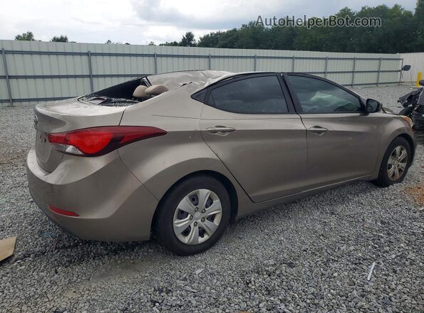 5NPDH4AE3GH759489 2016 HYUNDAI ELANTRA Tan 