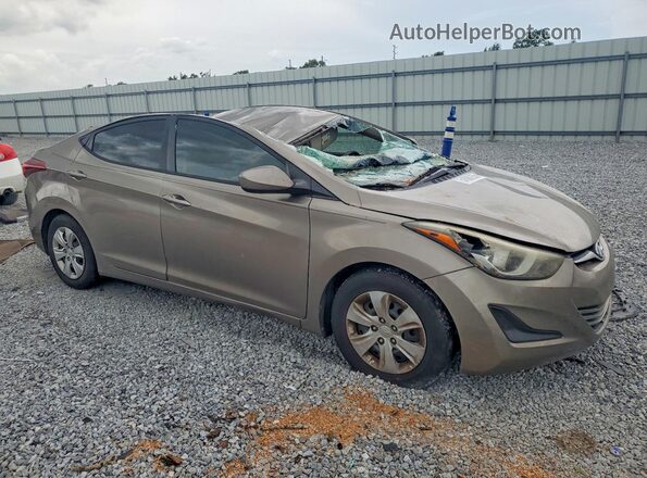 5NPDH4AE3GH759489 2016 HYUNDAI ELANTRA Tan 