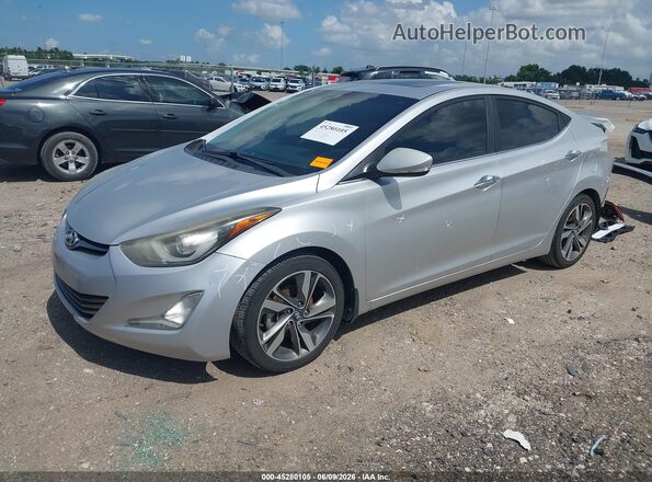 5NPDH4AE4GH662396 2016 HYUNDAI ELANTRA Серебряный Передняя левая четверть