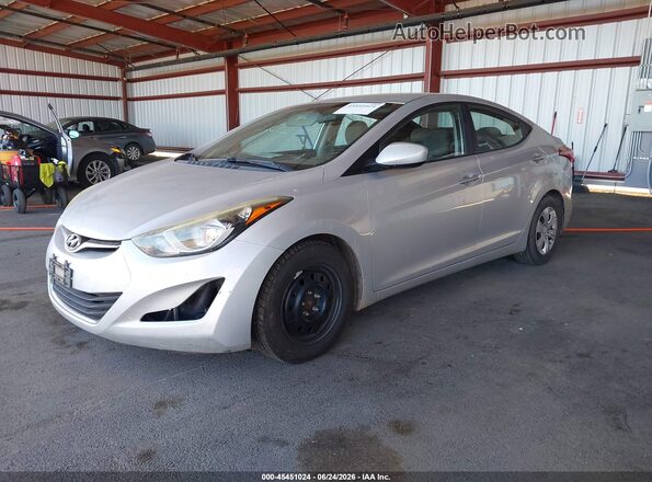 5NPDH4AE4GH665346 2016 HYUNDAI ELANTRA Серебряный Передняя левая четверть