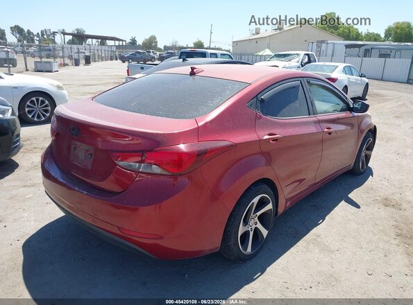 5NPDH4AE4GH686035 2016 HYUNDAI ELANTRA Red Rear right