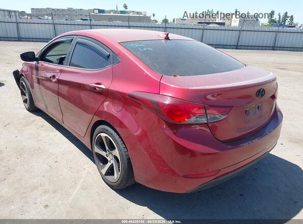 5NPDH4AE4GH686035 2016 HYUNDAI ELANTRA Red Rear left