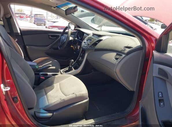 5NPDH4AE4GH686035 2016 HYUNDAI ELANTRA Red Front interior view