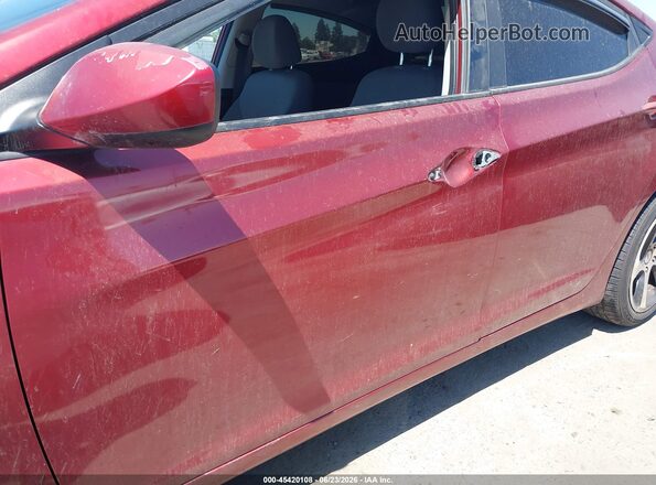 5NPDH4AE4GH686035 2016 HYUNDAI ELANTRA Red 