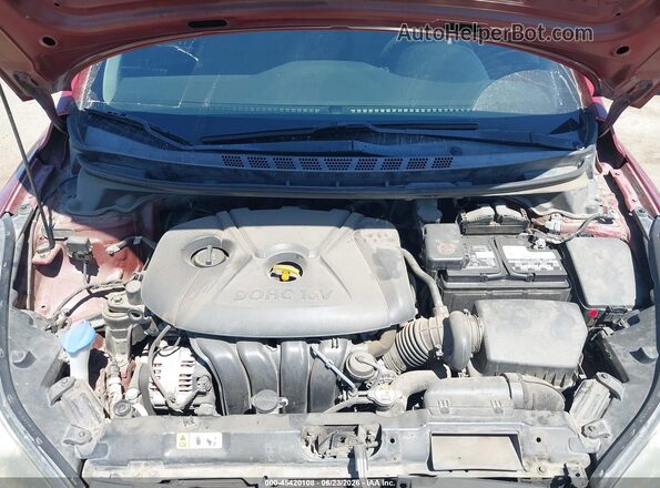 5NPDH4AE4GH686035 2016 HYUNDAI ELANTRA Red Rear view