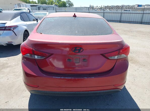 5NPDH4AE4GH686035 2016 HYUNDAI ELANTRA Red 