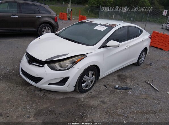 5NPDH4AE4GH690439 2016 HYUNDAI ELANTRA White Przód lewy