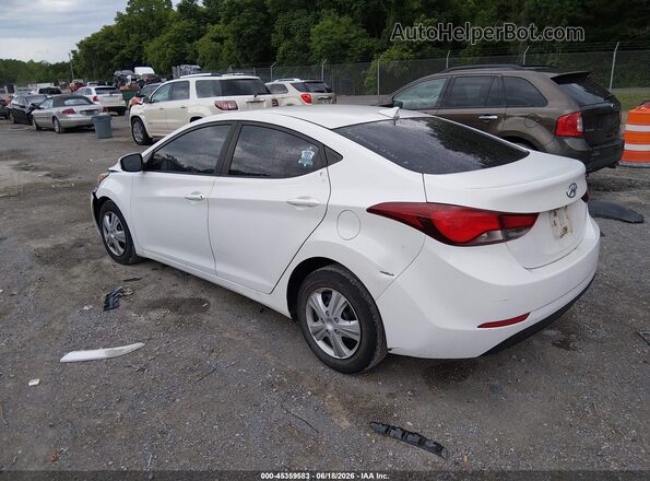 5NPDH4AE4GH690439 2016 HYUNDAI ELANTRA White Tył lewy