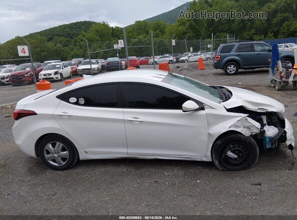5NPDH4AE4GH690439 2016 HYUNDAI ELANTRA White Widok wnętrza z tyłu