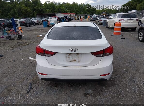 5NPDH4AE4GH690439 2016 HYUNDAI ELANTRA White 