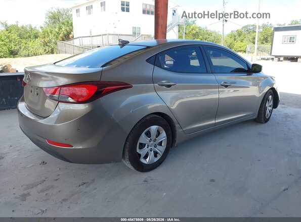 5NPDH4AE4GH695124 2016 HYUNDAI ELANTRA Gold Trasero derecho