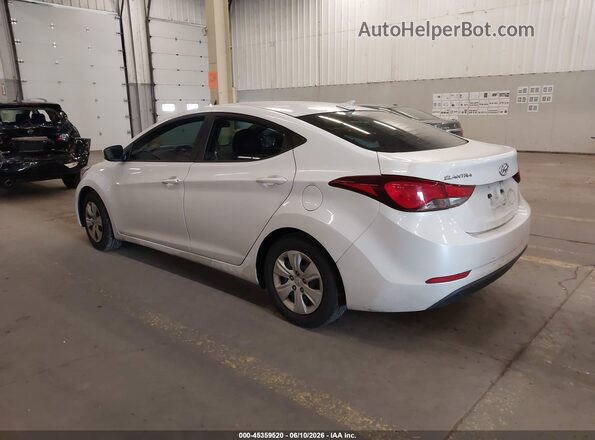 5NPDH4AE4GH695589 2016 HYUNDAI ELANTRA White Tył lewy