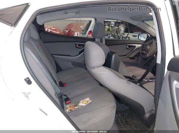5NPDH4AE4GH695589 2016 HYUNDAI ELANTRA White Widok naklejki z numerem VIN