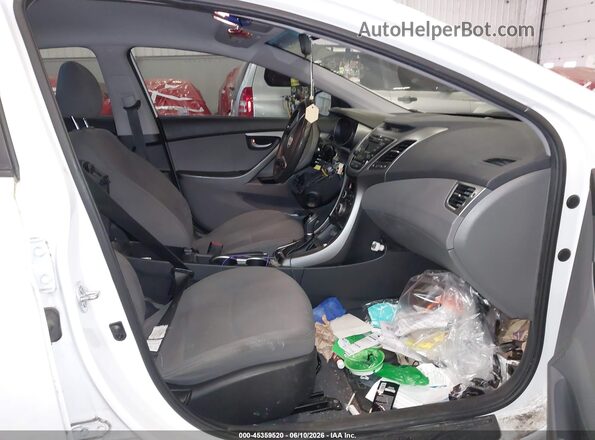 5NPDH4AE4GH695589 2016 HYUNDAI ELANTRA White Widok wnętrza z przodu