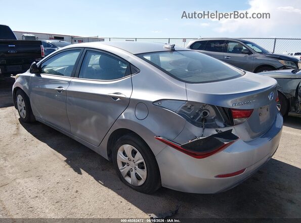 5NPDH4AE4GH707207 2016 HYUNDAI ELANTRA Silver Задня ліва чверть
