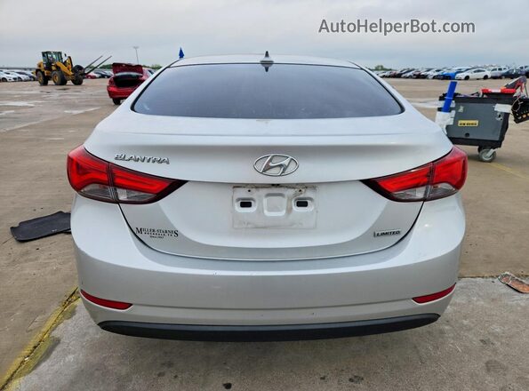 5NPDH4AE4GH713136 2016 HYUNDAI ELANTRA Silver Հետևի տեսք
