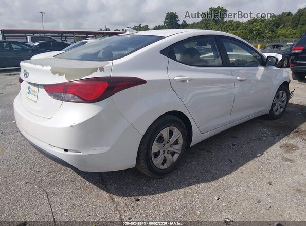 5NPDH4AE4GH718384 2016 HYUNDAI ELANTRA White Հետևի աջ