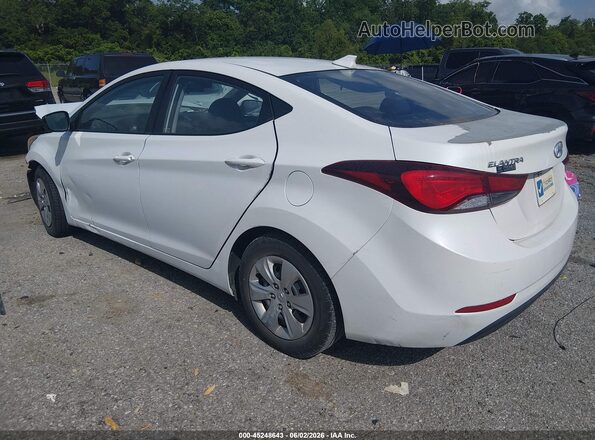 5NPDH4AE4GH718384 2016 HYUNDAI ELANTRA White Հետևի ձախ