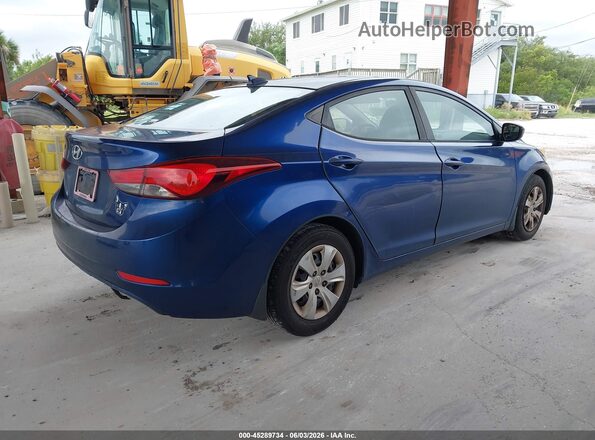 5NPDH4AE4GH720023 2016 HYUNDAI ELANTRA Blue 