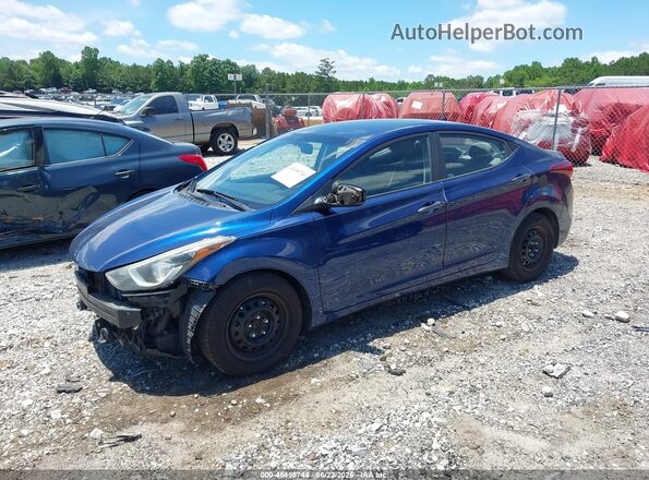 5NPDH4AE4GH735055 2016 HYUNDAI ELANTRA Blue Передня ліва чверть