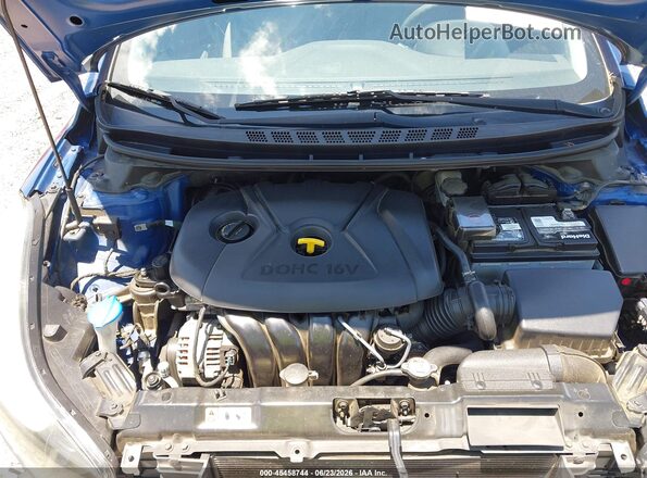 5NPDH4AE4GH735055 2016 HYUNDAI ELANTRA Blue Вид ззаду