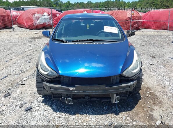 5NPDH4AE4GH735055 2016 HYUNDAI ELANTRA Blue Вид щитка приладів