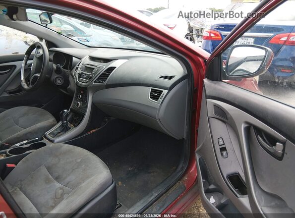 5NPDH4AE4GH753202 2016 HYUNDAI ELANTRA Red Vista interior delantera