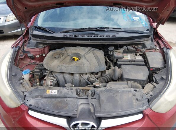 5NPDH4AE4GH753202 2016 HYUNDAI ELANTRA Red Vista trasera