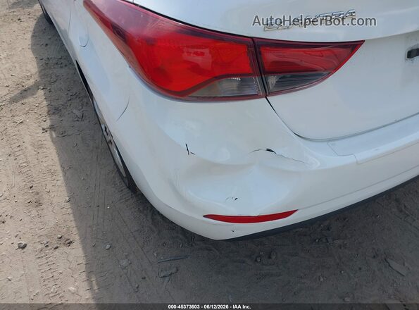 5NPDH4AE4GH765818 2016 HYUNDAI ELANTRA White Front view