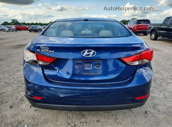 5NPDH4AE4GH766497 2016 HYUNDAI ELANTRA Blue 