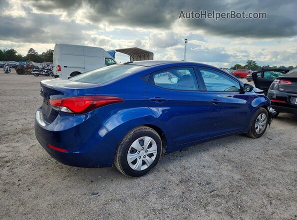 5NPDH4AE4GH766497 2016 HYUNDAI ELANTRA Blue 