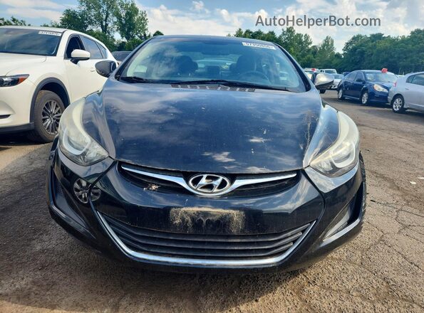5NPDH4AE4GH769299 2016 HYUNDAI ELANTRA Black Widok z przodu