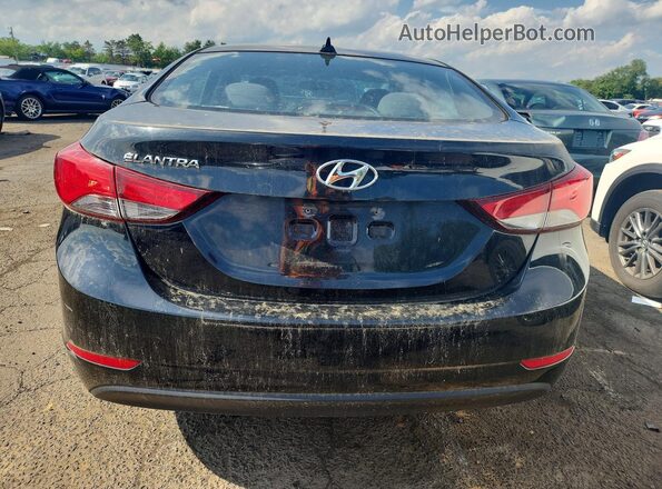 5NPDH4AE4GH769299 2016 HYUNDAI ELANTRA Black Widok z tyłu
