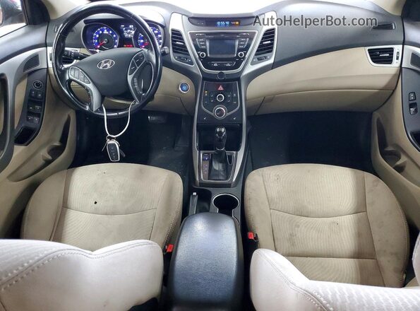 5NPDH4AE4GH769562 2016 HYUNDAI ELANTRA Красный Вид панели приборов