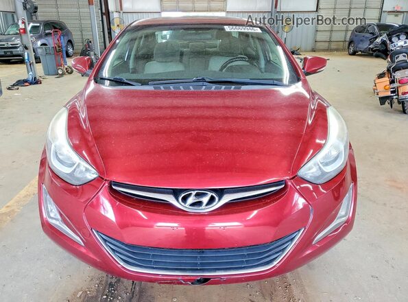 5NPDH4AE4GH769562 2016 HYUNDAI ELANTRA Красный Вид спереди
