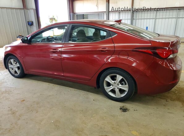 5NPDH4AE4GH769562 2016 HYUNDAI ELANTRA Красный Задняя левая четверть