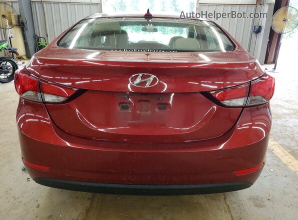 5NPDH4AE4GH769562 2016 HYUNDAI ELANTRA Красный Вид сзади