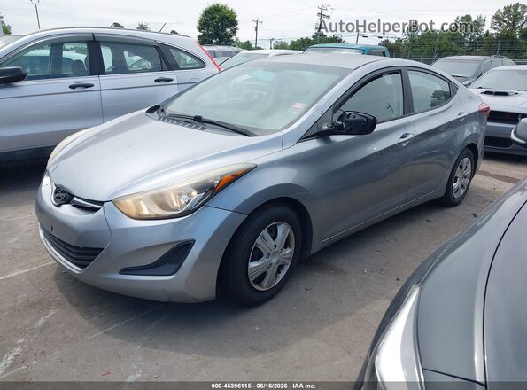 5NPDH4AE4GH780920 2016 HYUNDAI ELANTRA Silver Առջևի ձախ երեք քառորդ տեսարան