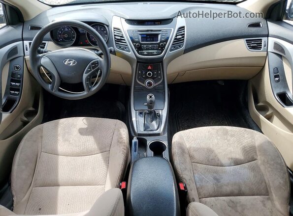 5NPDH4AE4GH792887 2016 HYUNDAI ELANTRA Белый Вид панели приборов