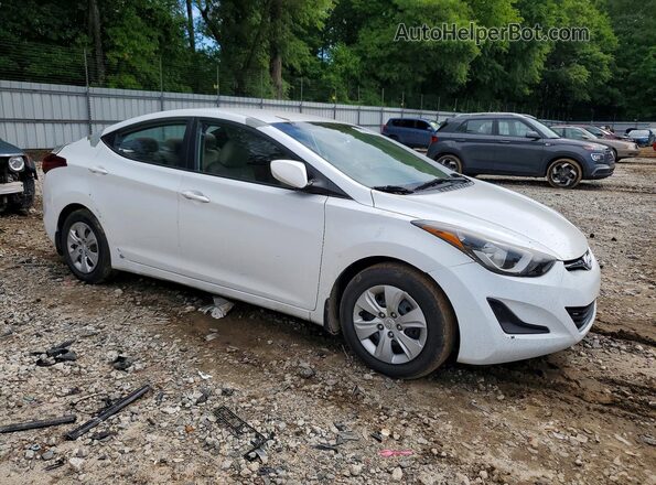 5NPDH4AE4GH792887 2016 HYUNDAI ELANTRA Белый Передняя правая четверть