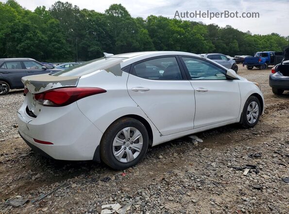 5NPDH4AE4GH792887 2016 HYUNDAI ELANTRA Белый Задняя правая четверть