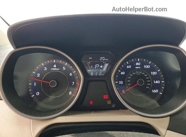 5NPDH4AE4GH792887 2016 HYUNDAI ELANTRA Белый Вид щитка приборов